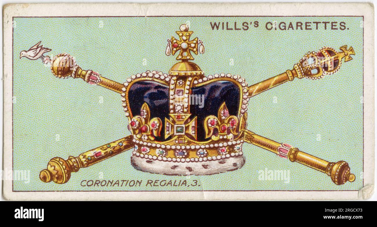 KINGS ORB AND ST EDWARDS CROWN - 80 + year old English Card # 39