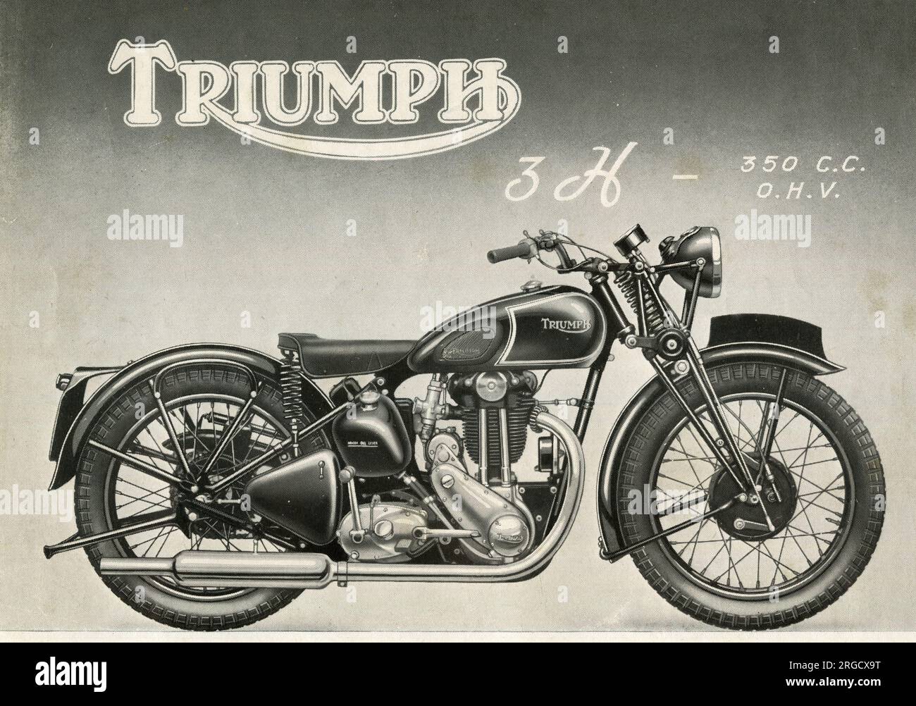 Triumph 3H Motorbike, Triumph Engineering Company, Coventry Stock Photo