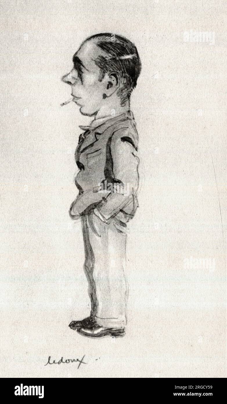 Caricature of Philippe Ledoux, self-portrait Stock Photo