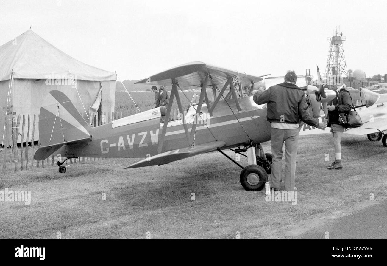 EAA Biplane Model B G-AVZW (msn PFA 1314). Stock Photo