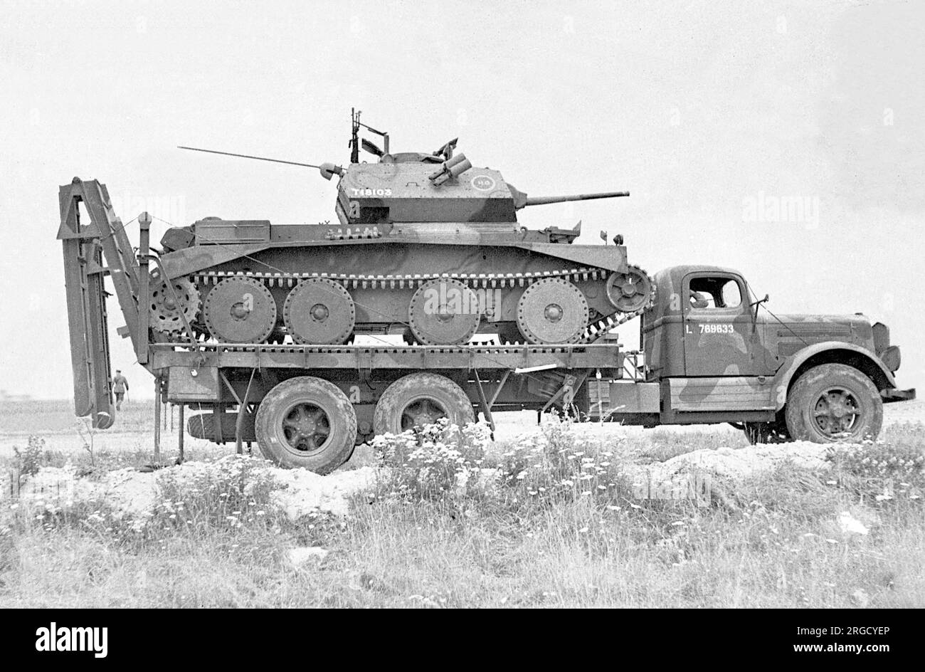 Royal Tank Corps – A Cruiser Tank Mk IV (A13 Mk II), on a Mack tank