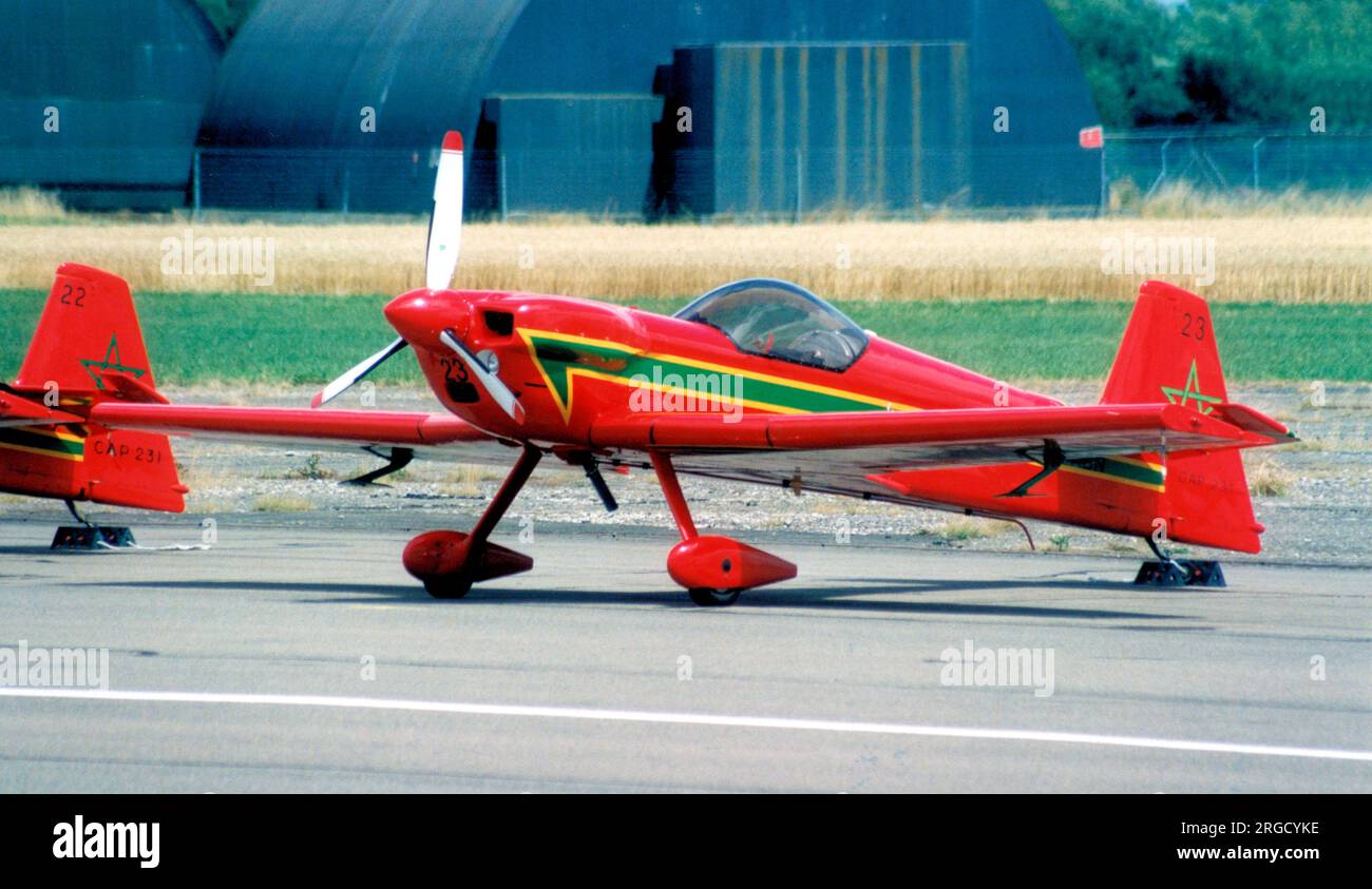 Royal Moroccan Air Force - Mudry CAP-231 CN-ABN (msn 23), of the Marche Verte aerobatic team Stock Photo