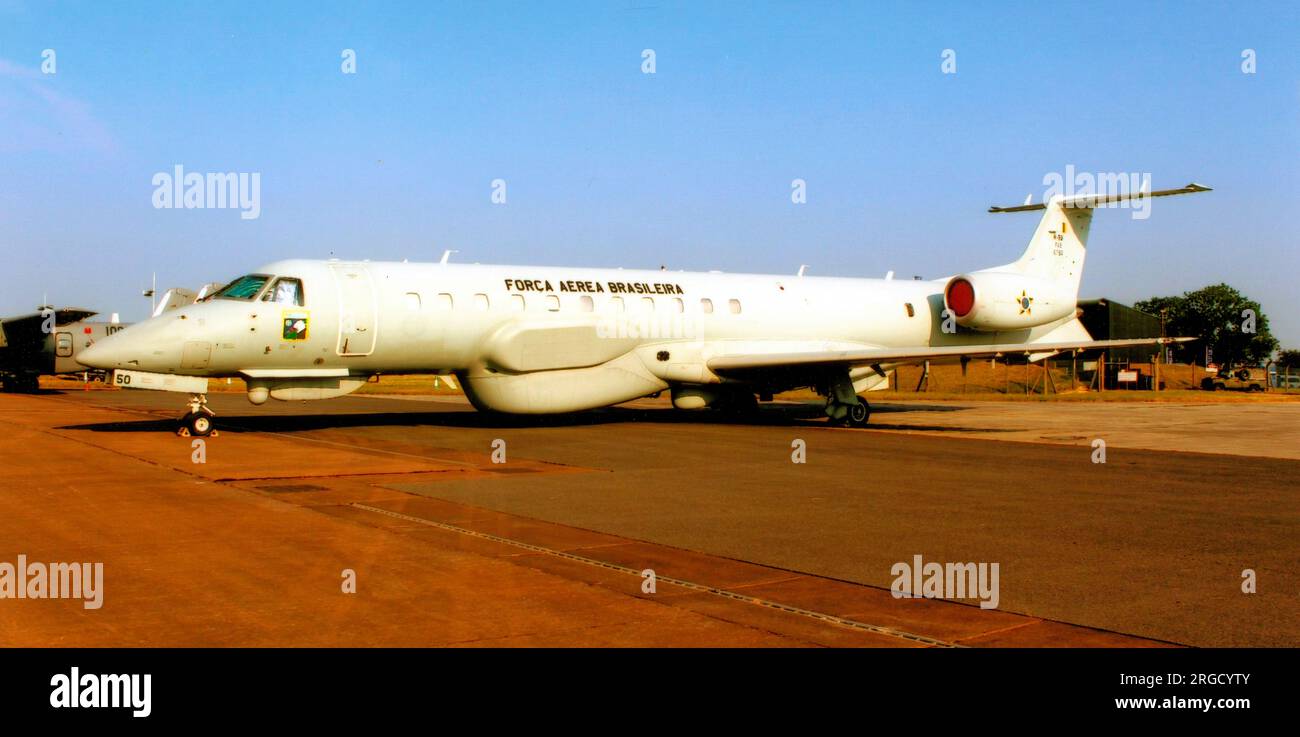 Forca Aerea Brasileira - EMBRAER R-99 6750 (msn 145140, EMB-145-RS), at the Royal International Air Tattoo - RAF Fairford on 22 July 2013. (Forca Aerea Brasileira - Brazilian Air Force) Stock Photo