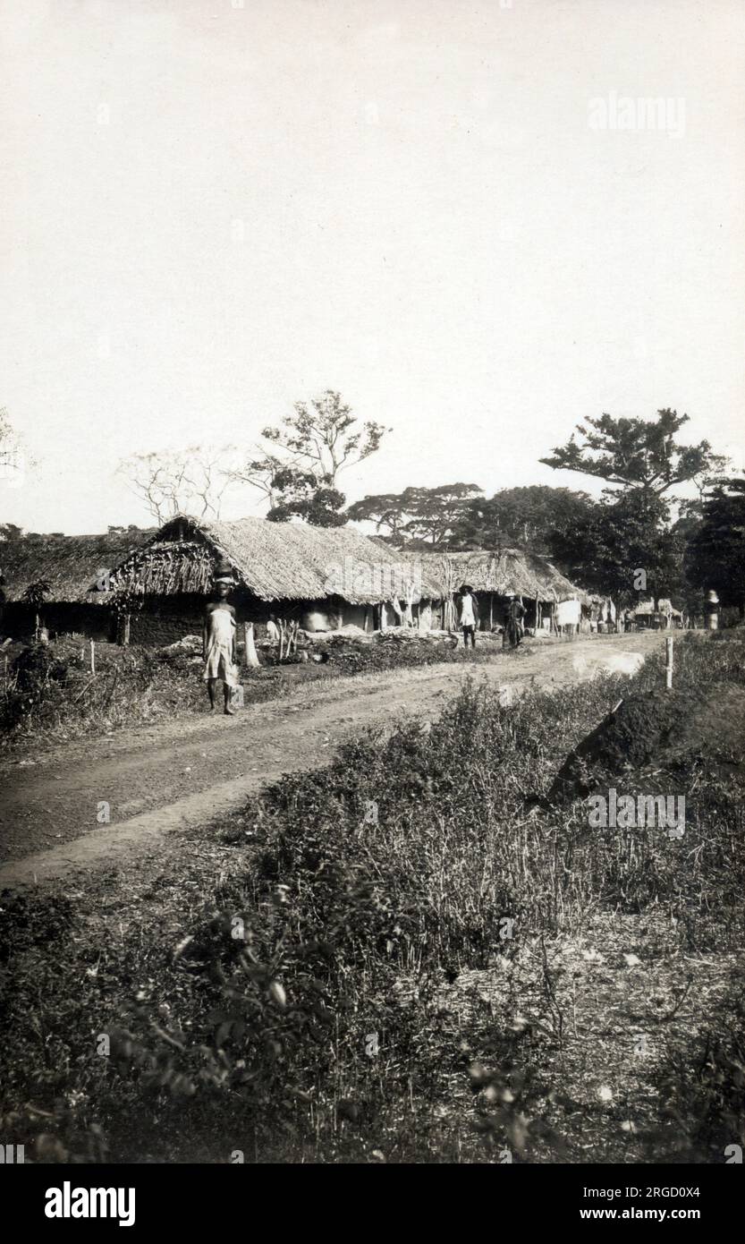 A Bush Village just outside Kumasi, Ghana, West Africa. Stock Photo