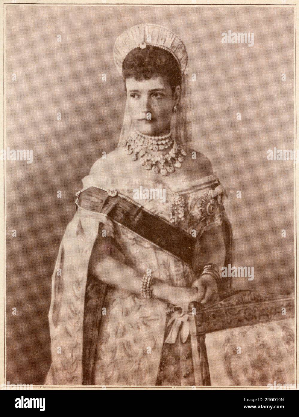 Maria Feodorovna (1847-1928), known before her marriage as Princess Dagmar of Denmark - Empress of Russia from 1881 to 1894 as spouse of Emperor Alexander III. Stock Photo
