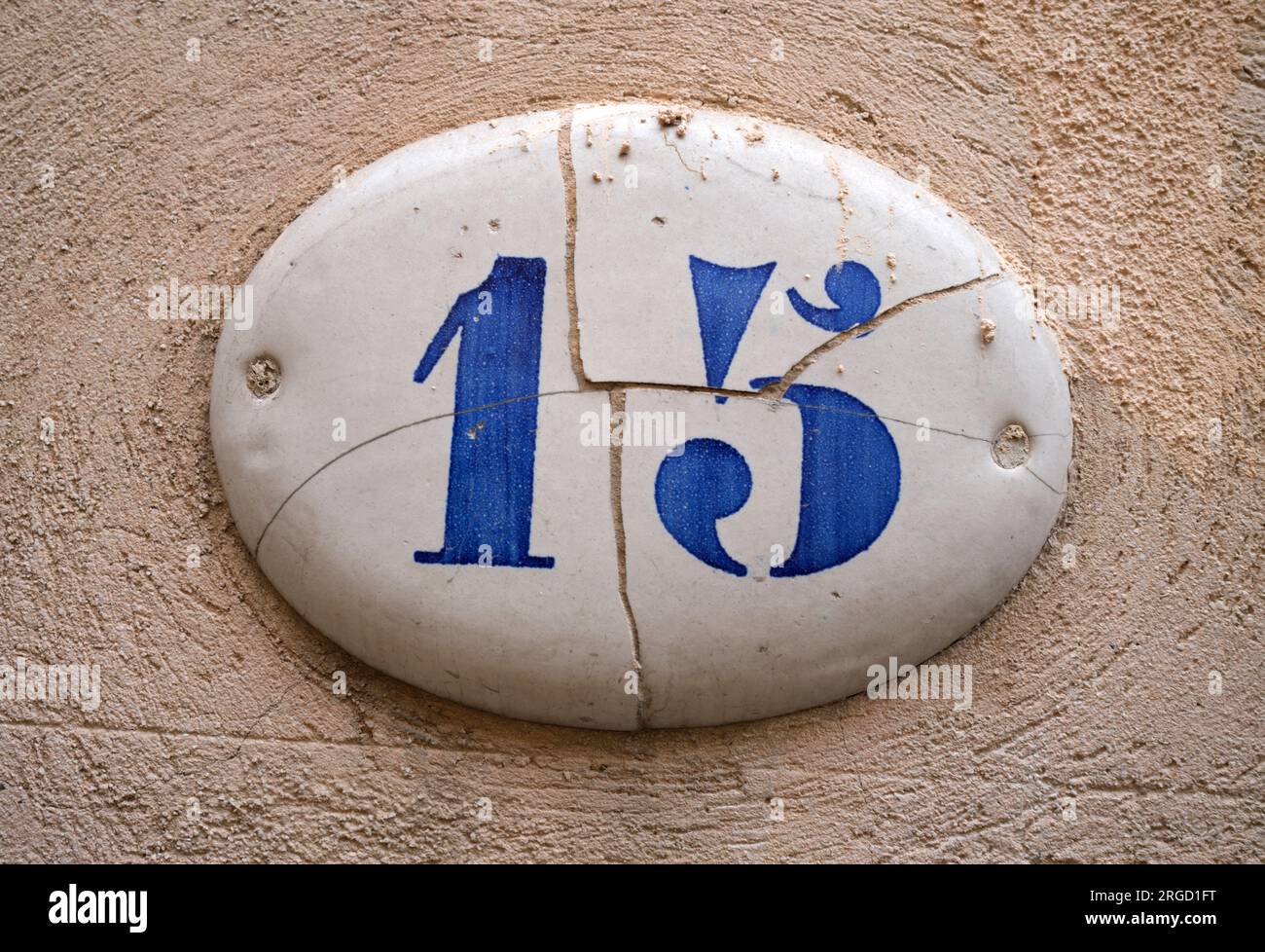 Ceramic House Number in Le Panier District Marseille France Stock Photo