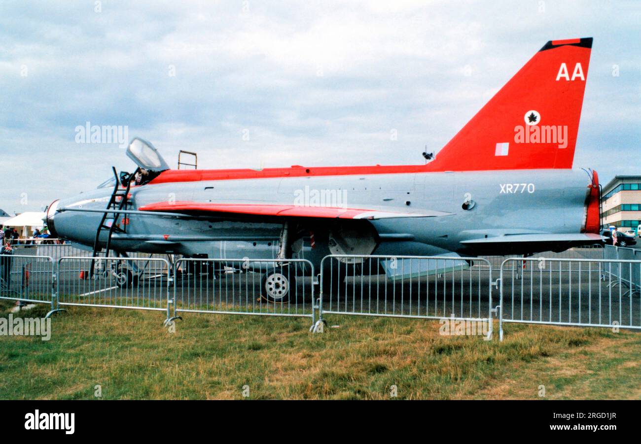 British Aircraft Corporation Lightning F.6 XR770 'AA' (msn 95235). Stock Photo
