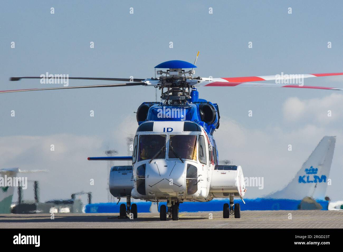 Bristow Group Helicopter Sikorsky S92 taking off from Bergen Airport