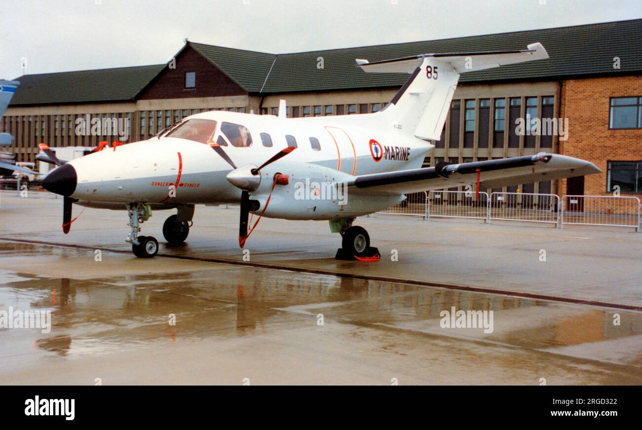 Aeronavale - Embraer EMB-121 Xingu 85 (msn 121-085), at RNAS Yeovilton on 12 July 1996. (Aeronavale - Aeronautique Navale - French Naval Aviation) Stock Photo