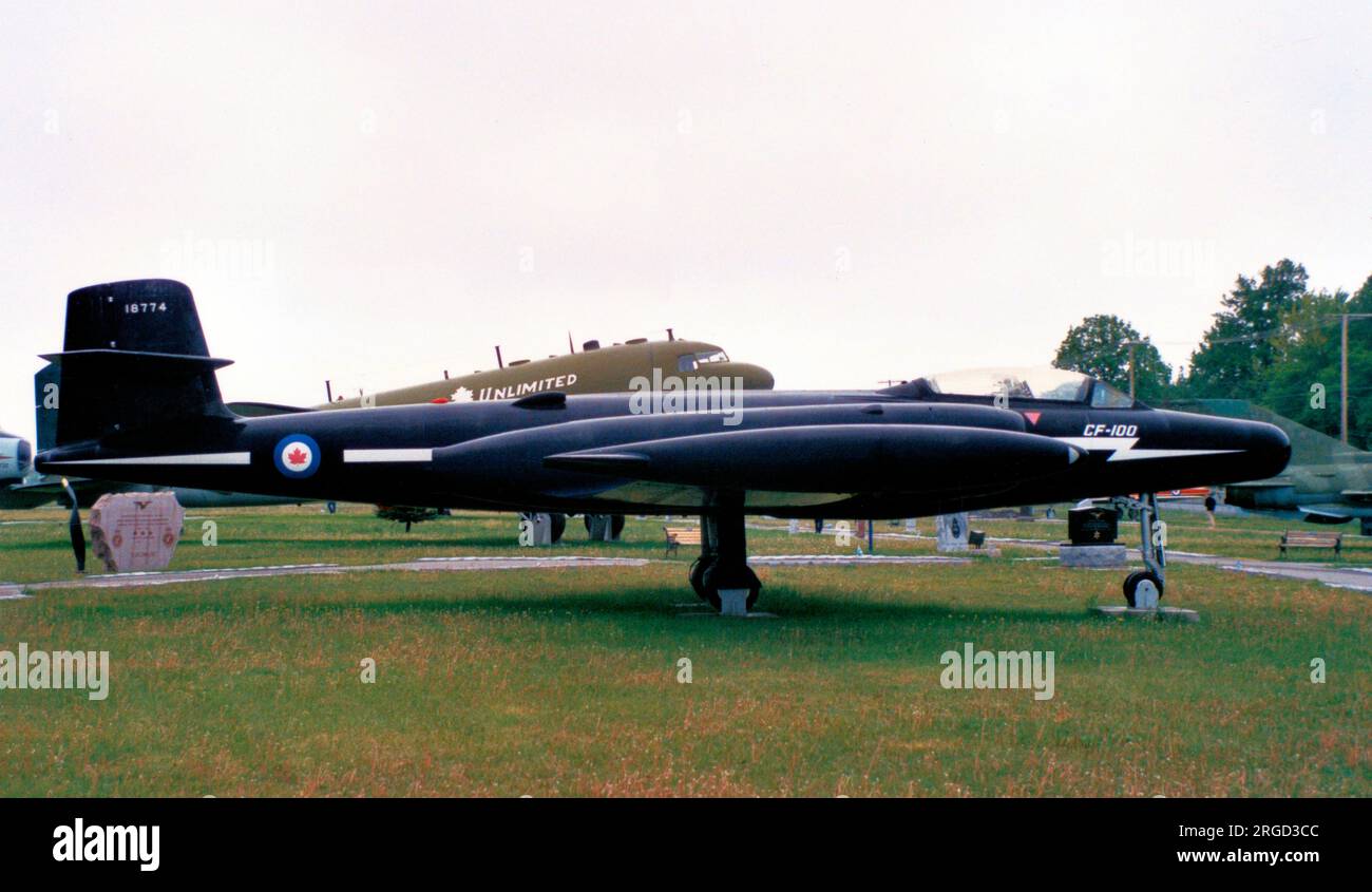 Avro Canada CF-100 Mk.5 Canuck 18774 (msn C-100/5/674, also 100774), at Canada's National Air Force Museum, Trenton. Stock Photo