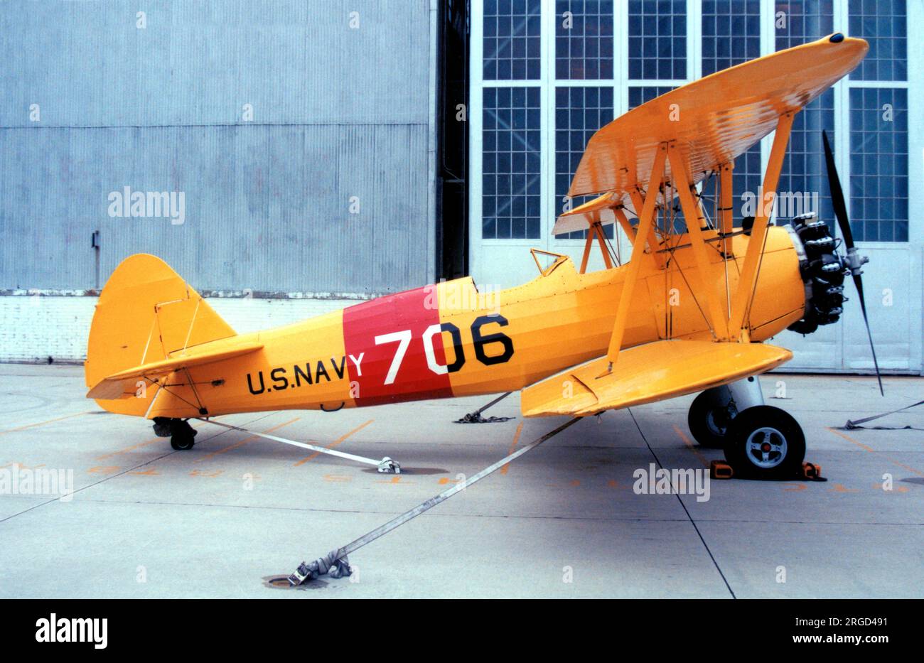 Boeing Stearman PT-17 Kaydet N48272 (msn 75-4086, model A75N1, ex 41-15923), painted as an N2S. Stock Photo