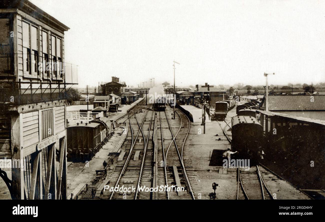 Paddock Wood, Kent, England - The Railway Station. Stock Photo