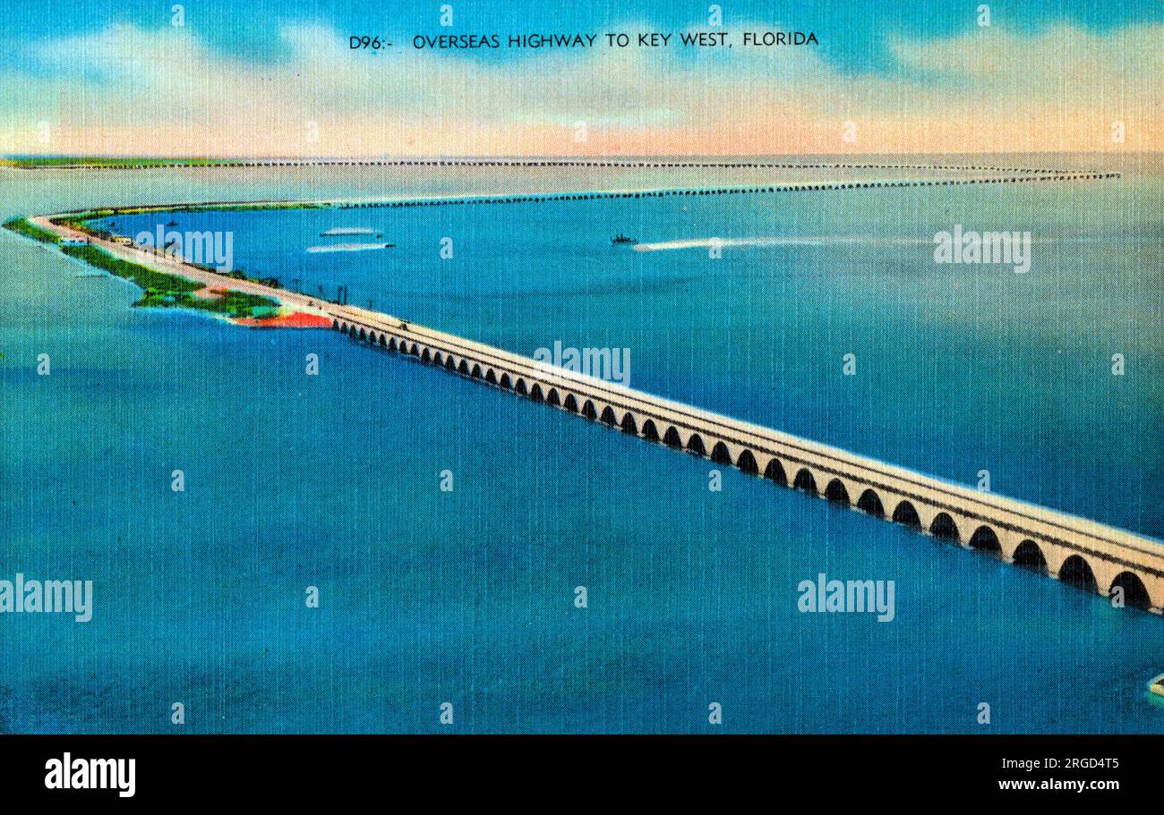 The 113mile Overseas Highway (US Route 1) to Key West, Florida, USA Stock Photo Alamy