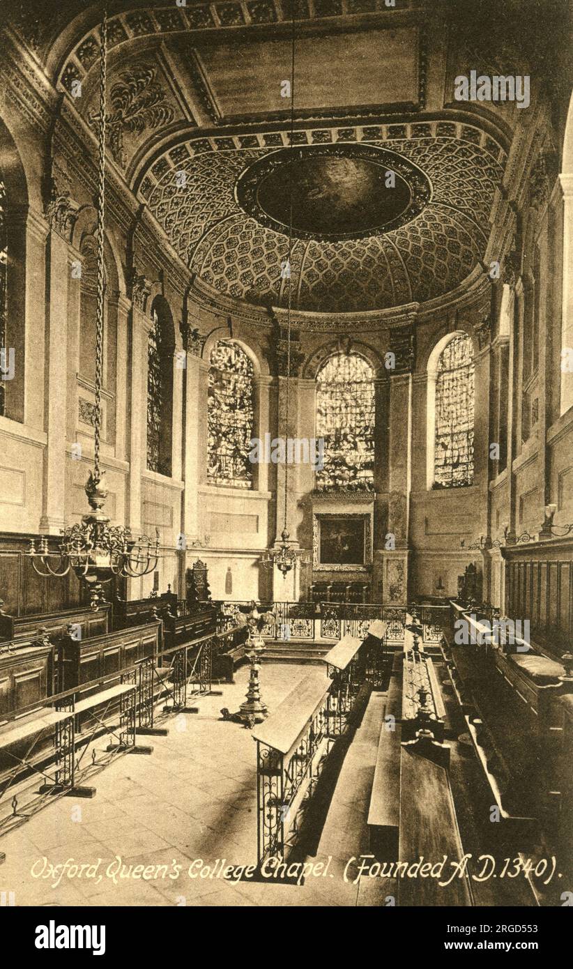 Queen's College Chapel, Oxford, founded 1340 Stock Photo
