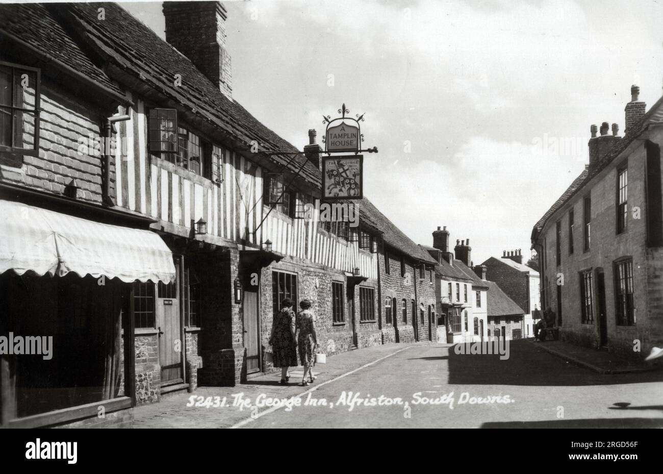 The George Inn, Alfriston, South Downs, East Sussex Stock Photo