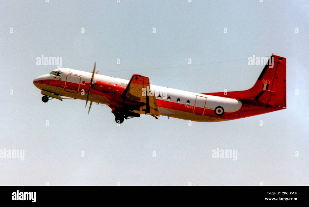 Royal Air Force - Hawker Siddeley Andover E.1 XS643 (msn Set 27), Airways and NavAid calibration aircraft of No.115 Squadron. Stock Photo