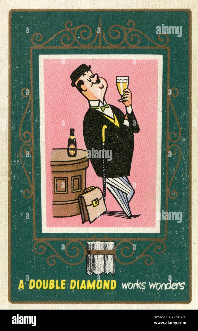 Advert, A Double Diamond works wonders, Pale Ale Beer Stock Photo Alamy