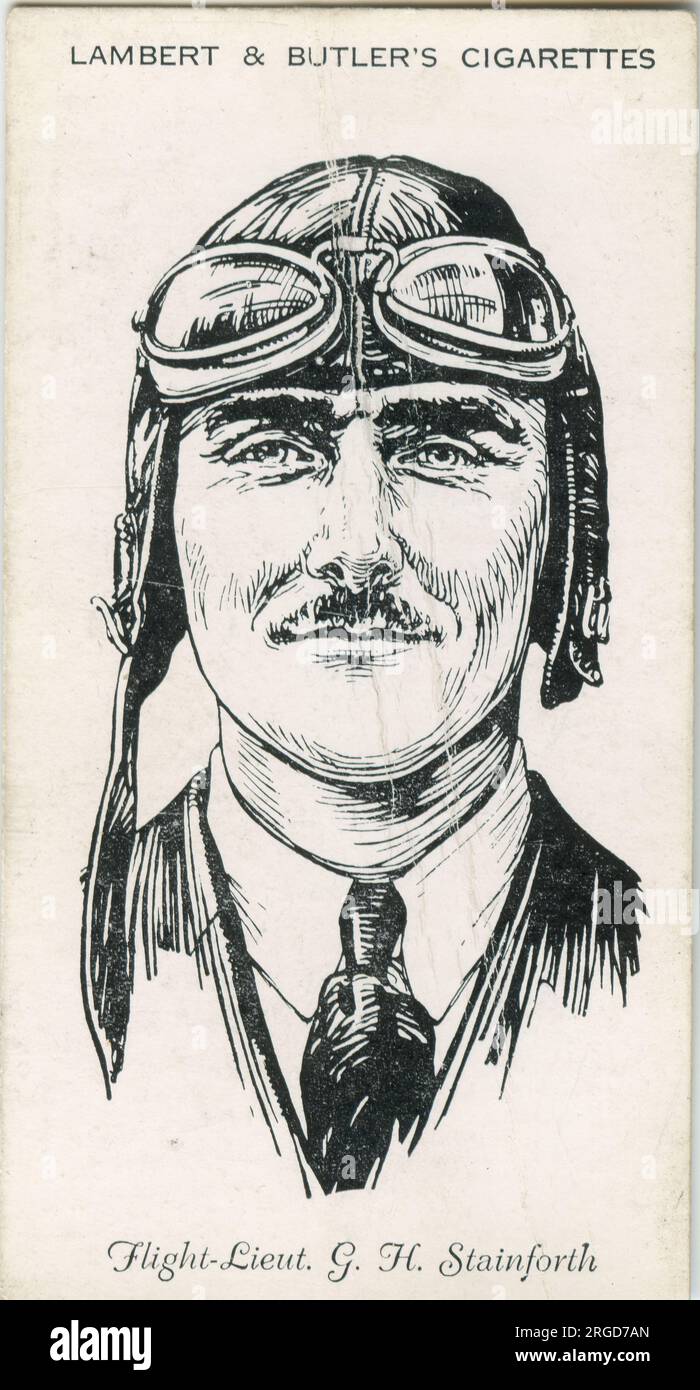 Flight Lieutenant G H Stainforth, pilot Stock Photo