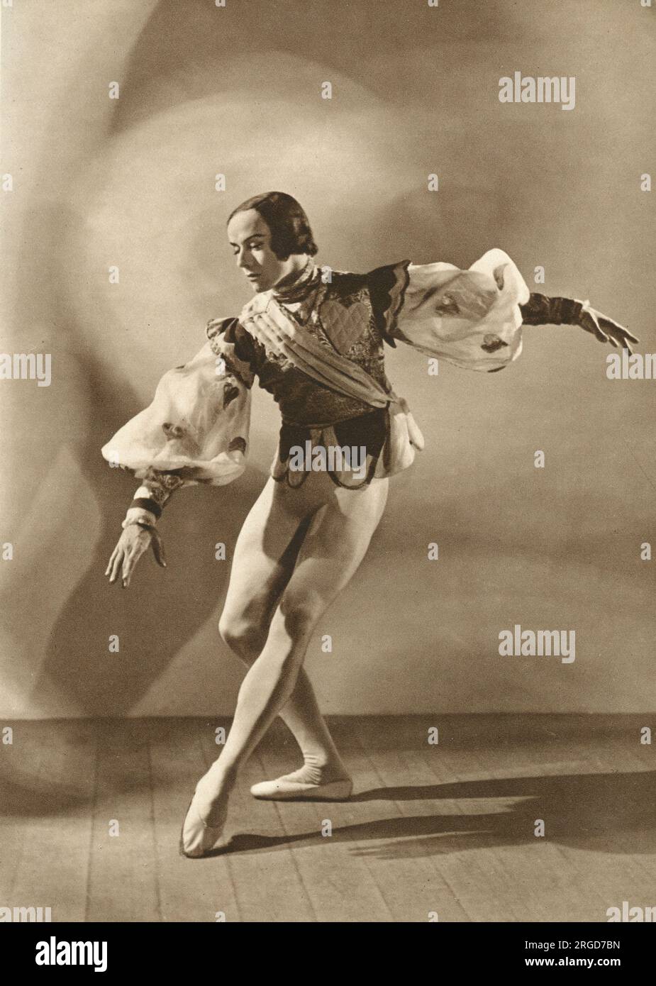 Harold Turner, ballet dancer in Casse Noisette (Nutcracker), The Vic-Wells Ballet, supplement to The Dancing Times, December 1937 Stock Photo