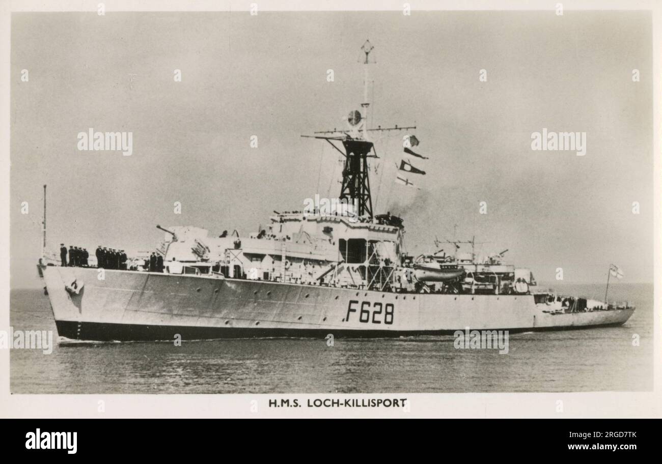 H.M.S. Loch Killisport (K628/F628) was a Loch-class frigate of the British Royal Navy, named after Loch Killisport in Scotland. Commissioned in 1945 - built by Harland and Wolff, Belfast. Stock Photo