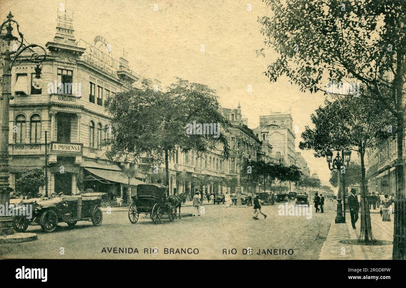brazil, BELO HORIZONTE, Av. Afonso Pena (1934) RPPC Postcard Esperanto   Latin & South America - South America - Brazil, Postcard / HipPostcard