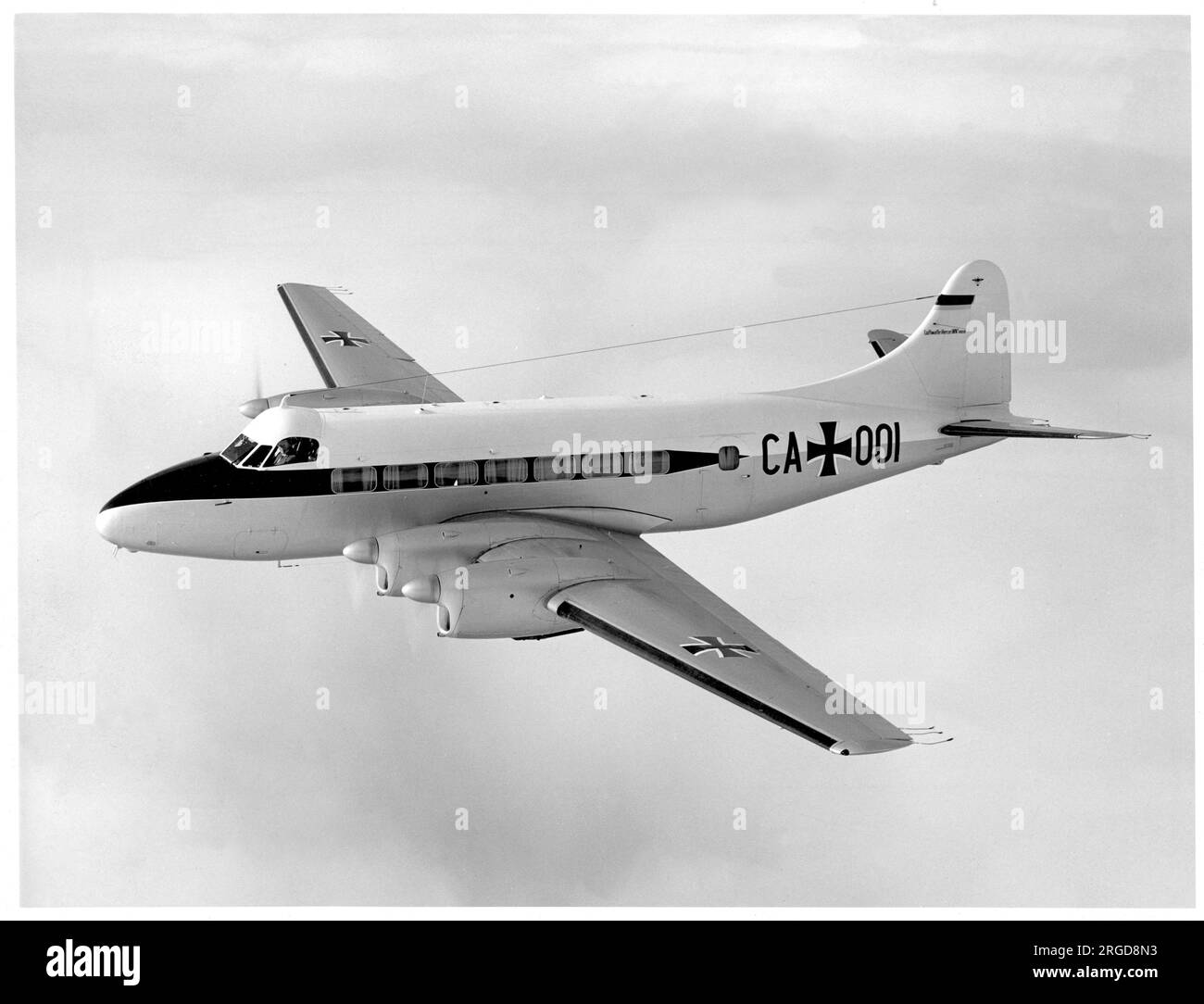 Luftwaffe - de Havilland DH.114 Heron 2B CA+001 (msn 14108) Stock Photo