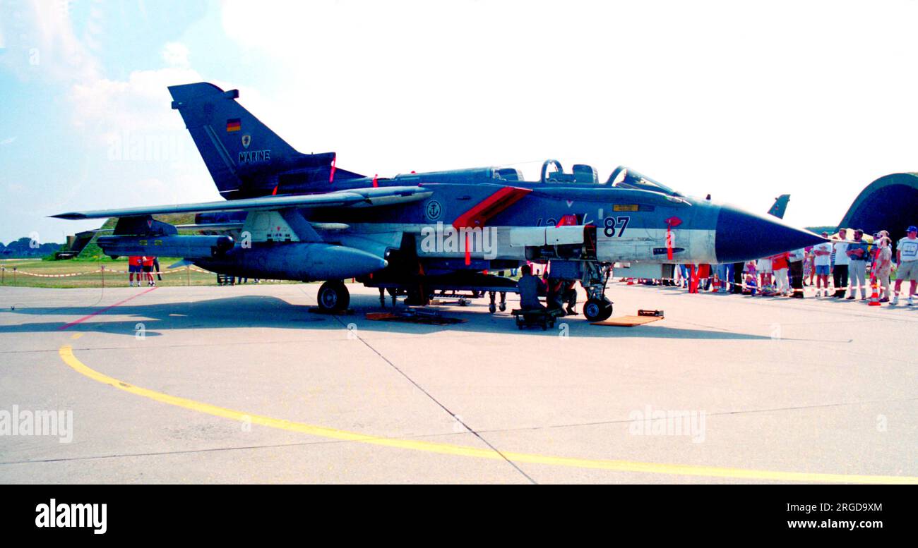 Marineflieger - Panavia Tornado IDS 45+40 (msn GS060), of MarineFliegerGeschwader 2, at Nordholz Air Base for an air display on 18 August 1996. (Marineflieger - German naval aviation). Stock Photo