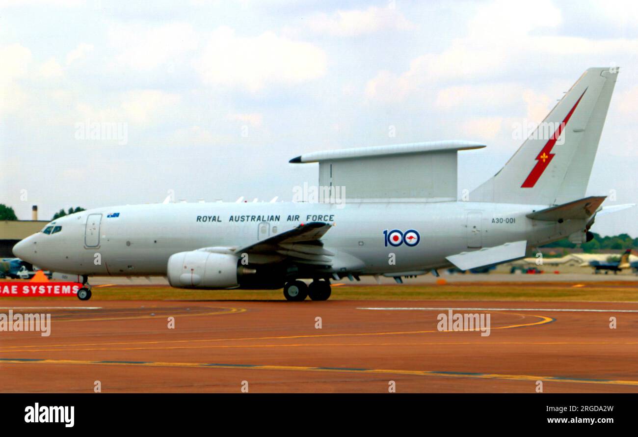 Royal Australian Air Force - Boeing E-7A Wedgetail A30-001 (msn 33987), at the Royal International Air Tattoo - RAF Fairford 14-16 July 2018. Stock Photo