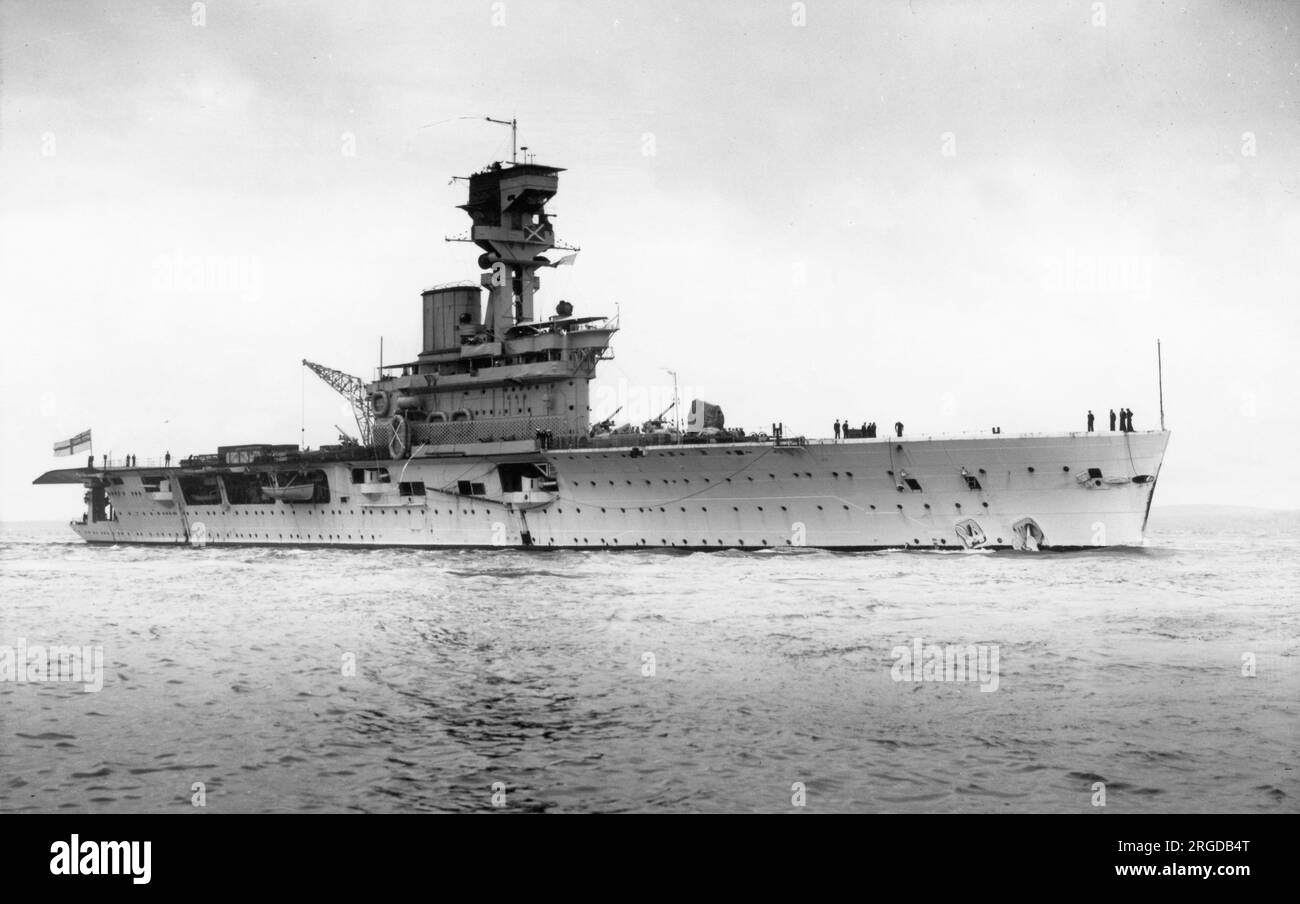 Royal Navy - HMS Hermes 95, a British aircraft carrier, the