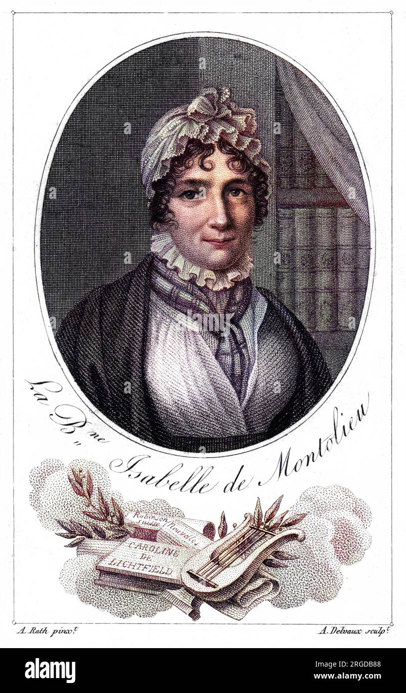 JEANNE ISABELLE PAULINE POLIER de BOTTENS, baronne de MONTOLIEU Swiss writer, best known as Isabelle de Montolieu. Stock Photo