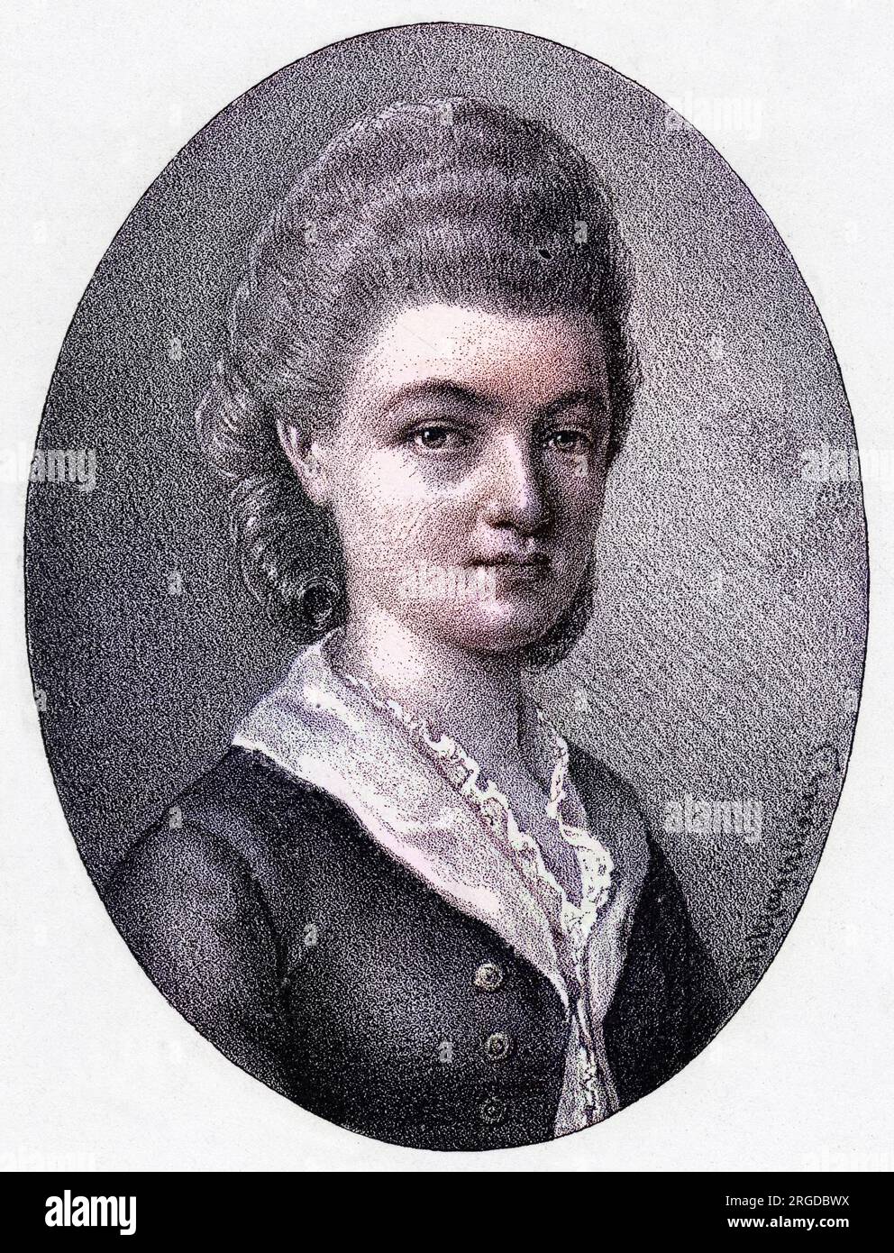 CHARLOTTE von BOLZOGEN a friend of Schiller, daughter of Henriette. Stock Photo