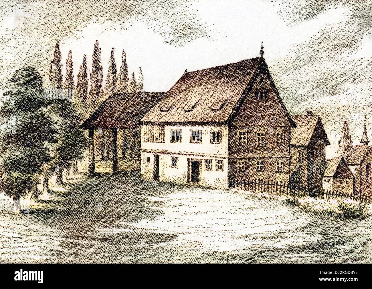 SCHILLER's residence at Bauerbach. Stock Photo