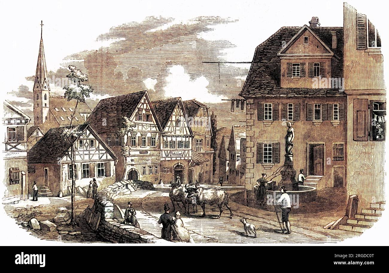 SCHILLER's birthplace at Marbach. Stock Photo