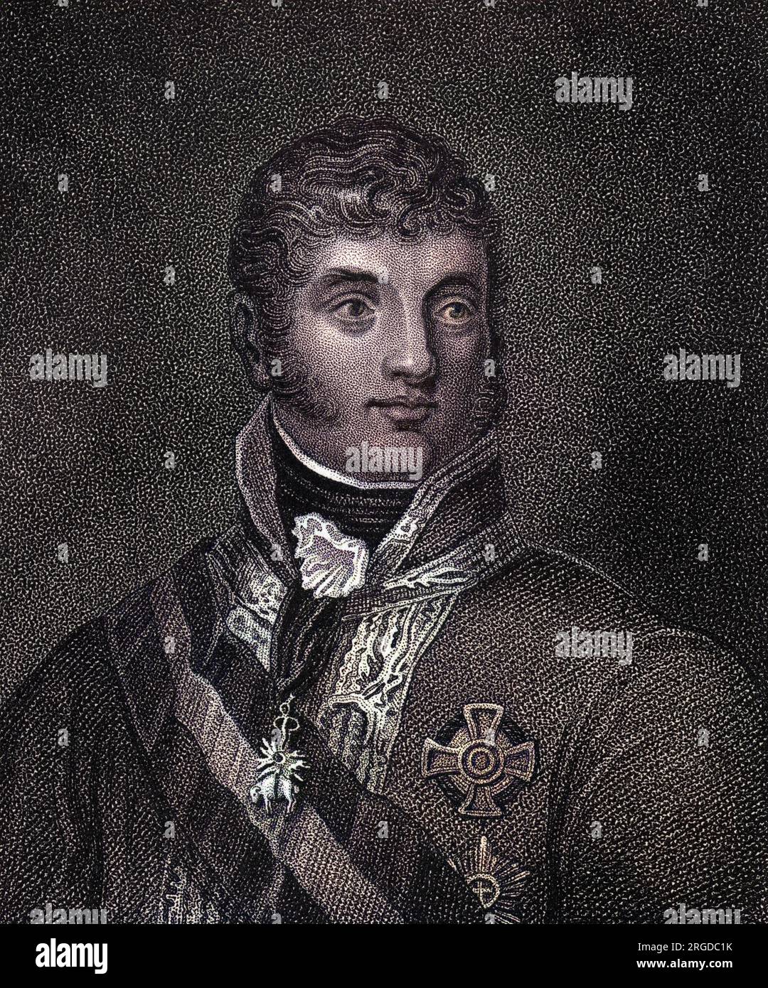 KARL PHILIPP, furst von SCHWARZENBERG Austrian military commander during the Napoleonic wars. Stock Photo