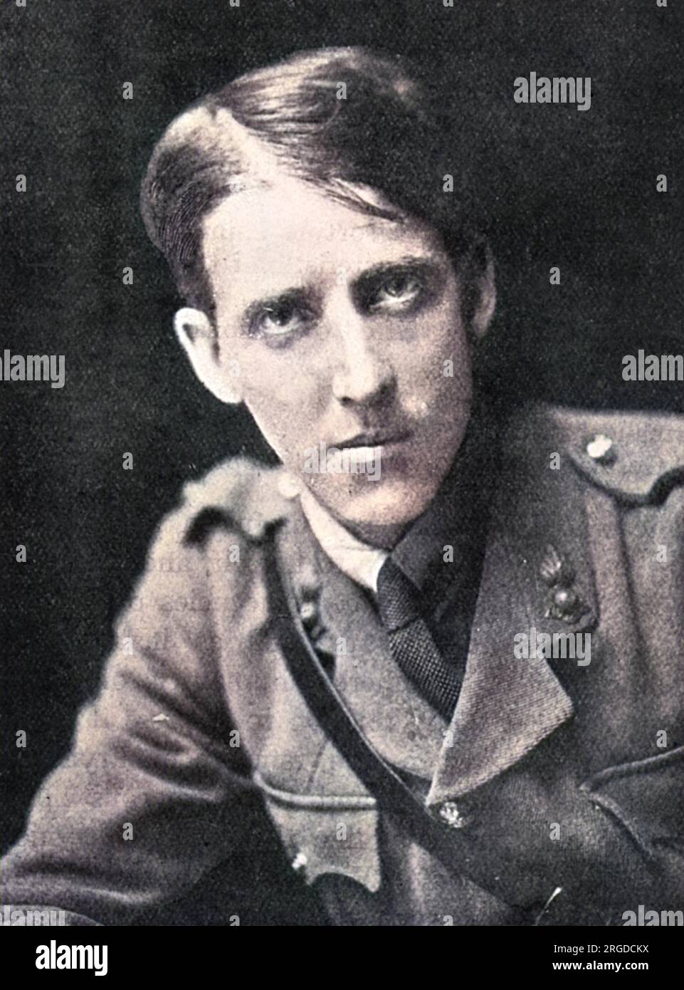 JACK COLLINGS SQUIRE writer and editor, noted for his parodies and pastiches : here as a soldier in World War One. Stock Photo