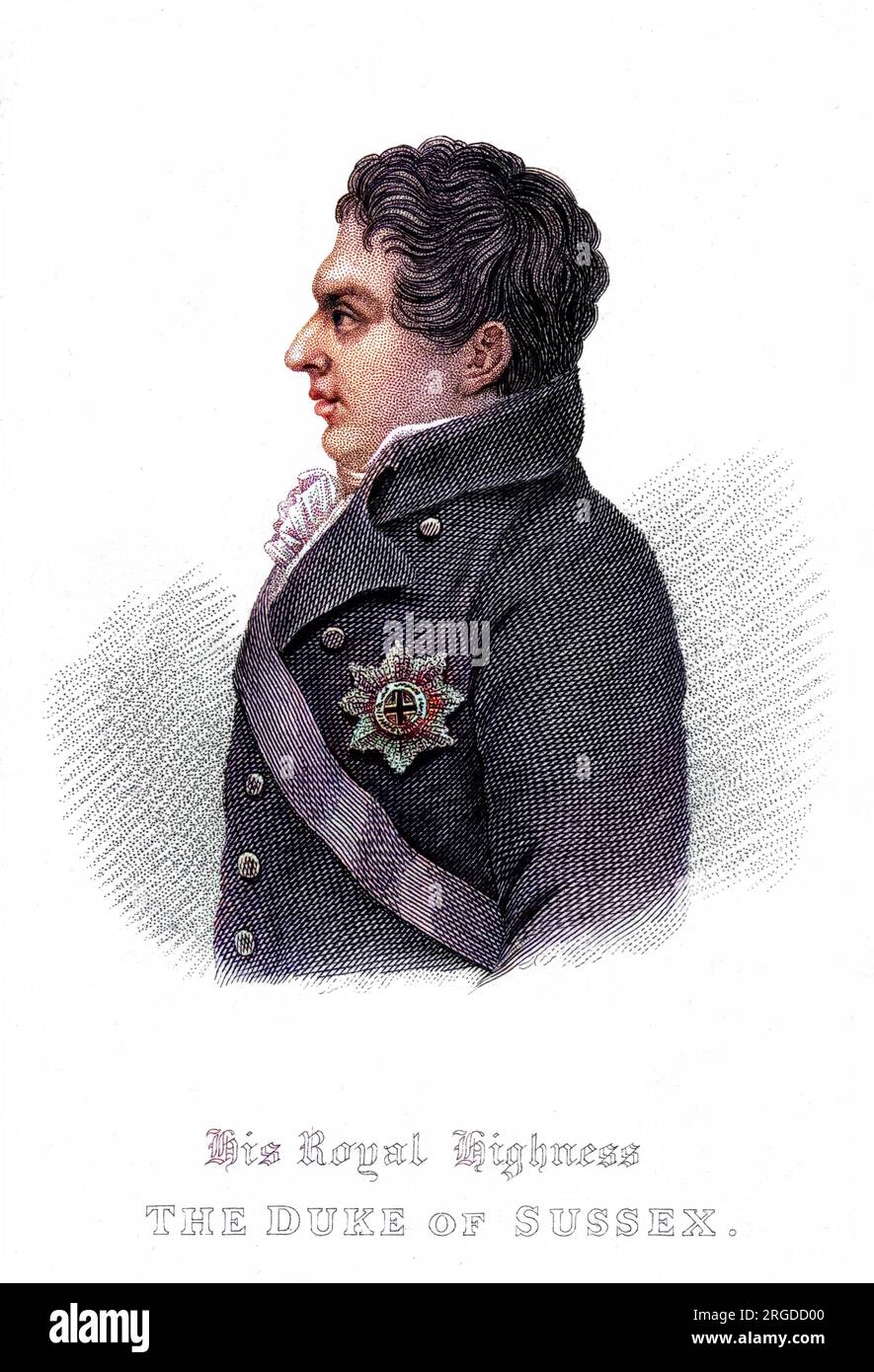 AUGUSTUS FREDERICK, duke of SUSSEX sixth son of George III Stock Photo