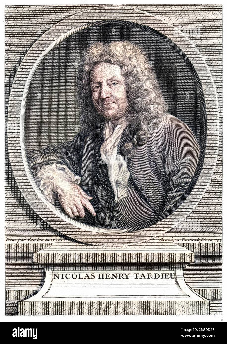 NICOLAS TARDIEU French engraver, one of a famous family : this was engraved by his son, and we have many finely engraved portraits by them. Stock Photo