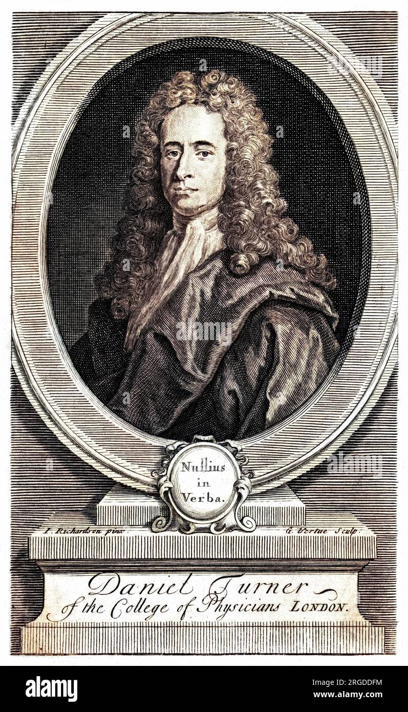Daniel Turner (1667 - 1741), physician of London. Stock Photo