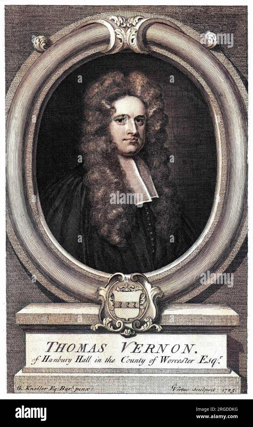 THOMAS VERNON of Hanbury Hall in the County of Worcester : jurist. Stock Photo