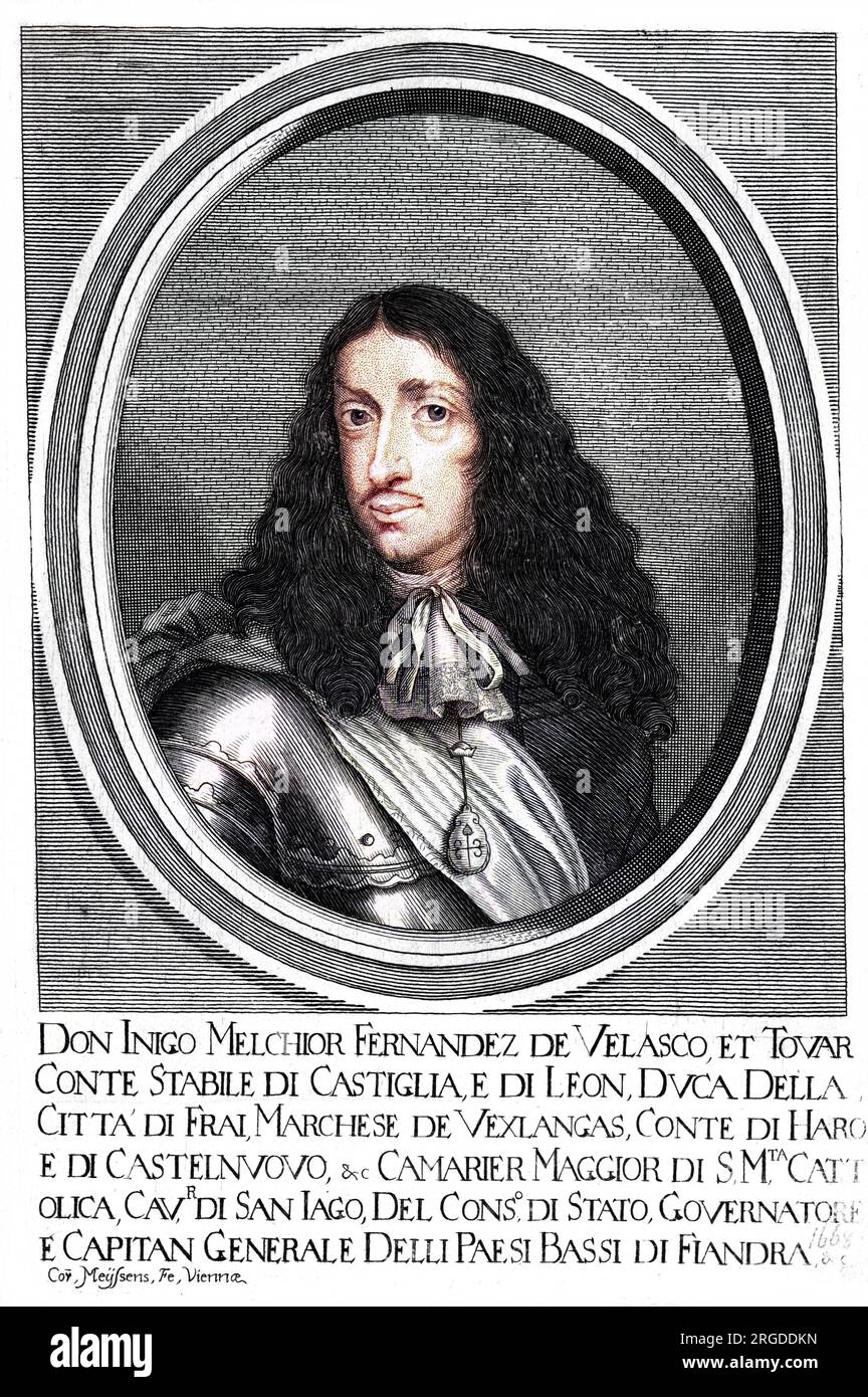 INIGO MELCHIOR FERNANDEZ de VELASCO, duque de Frias Spanish governor in the Netherlands 1668 - 1670 Stock Photo