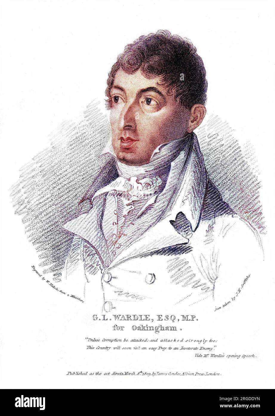 GWYLLYM LLOYD WARDLE Statesman, member of parliament for Oakingham, who took leading part in accusing the duke of York of trafficking in commissions. Stock Photo