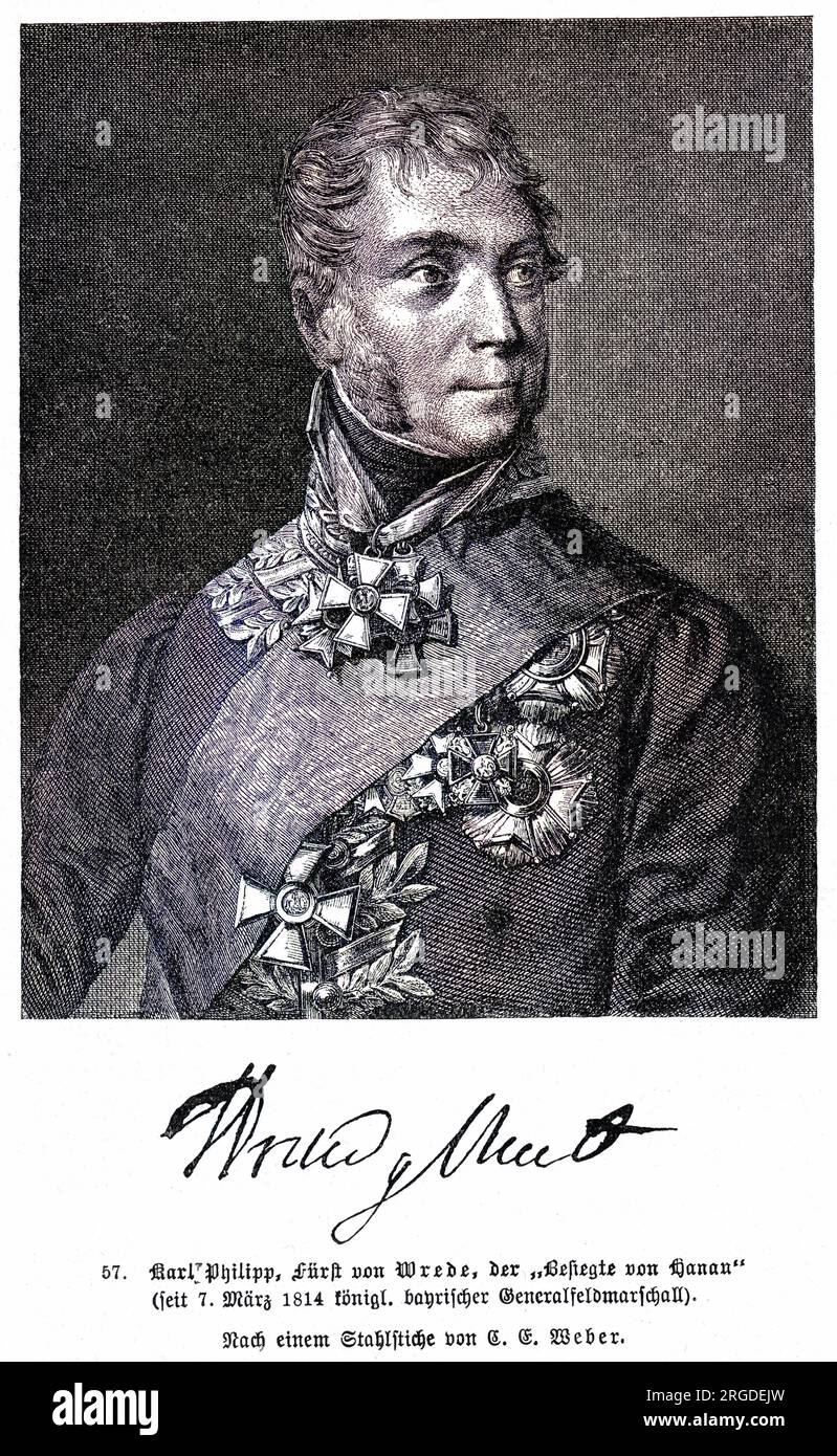 KARL PHILIPP, furst von WREDE (1767 - 1838), German military commander Stock Photo