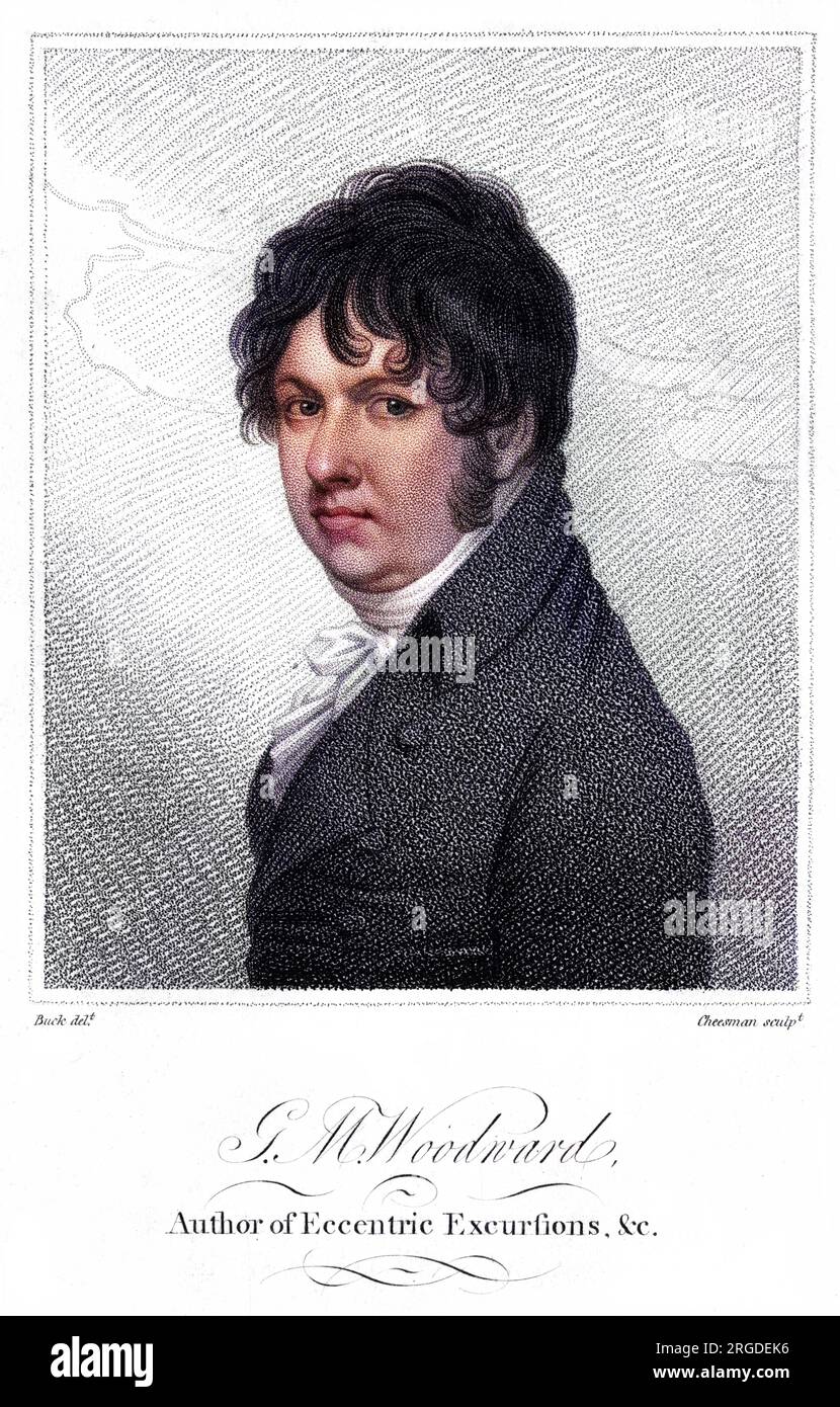 GEORGE MOUTARD WOODWARD caricaturist, author of 'Eccentric excursions', in 1805 Stock Photo