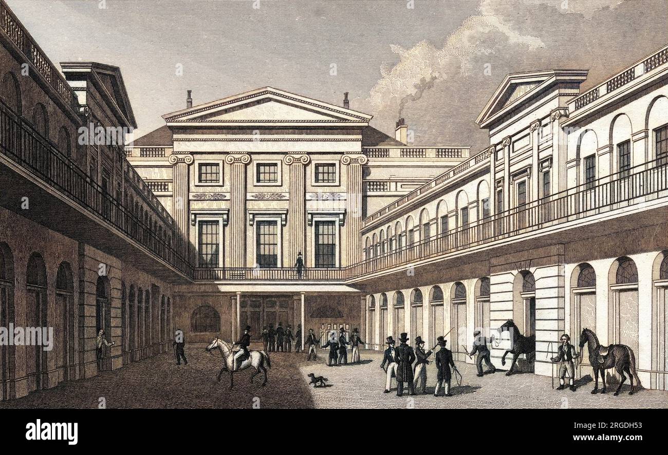 The London Horse and Carriage Repository, southeast view. Stock Photo