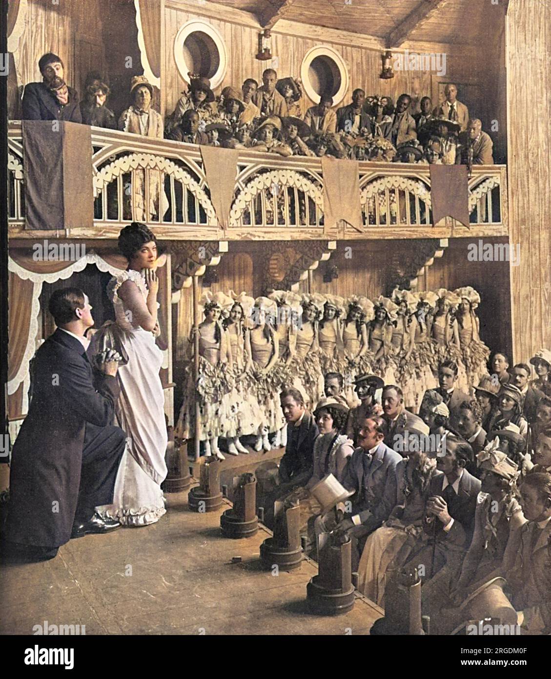 The auditorium and stage of the 'Cotton Blossom', as Captain Andy's