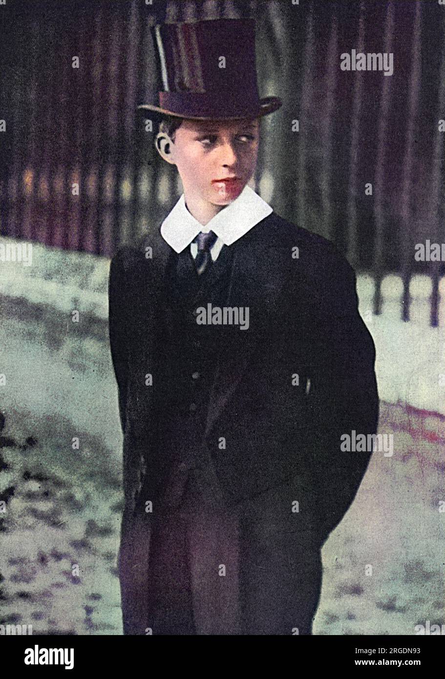 The Duke of Brabant, later King Leopold III (1901-1983), eldest son of Albert I, King of the Belgians.   Pictured as an Eton school boy - he attended Eton College during the First World War when the Belgian royal children stayed in England.  His contemporary at the school was Prince Henry, later Duke of Gloucester. Stock Photo