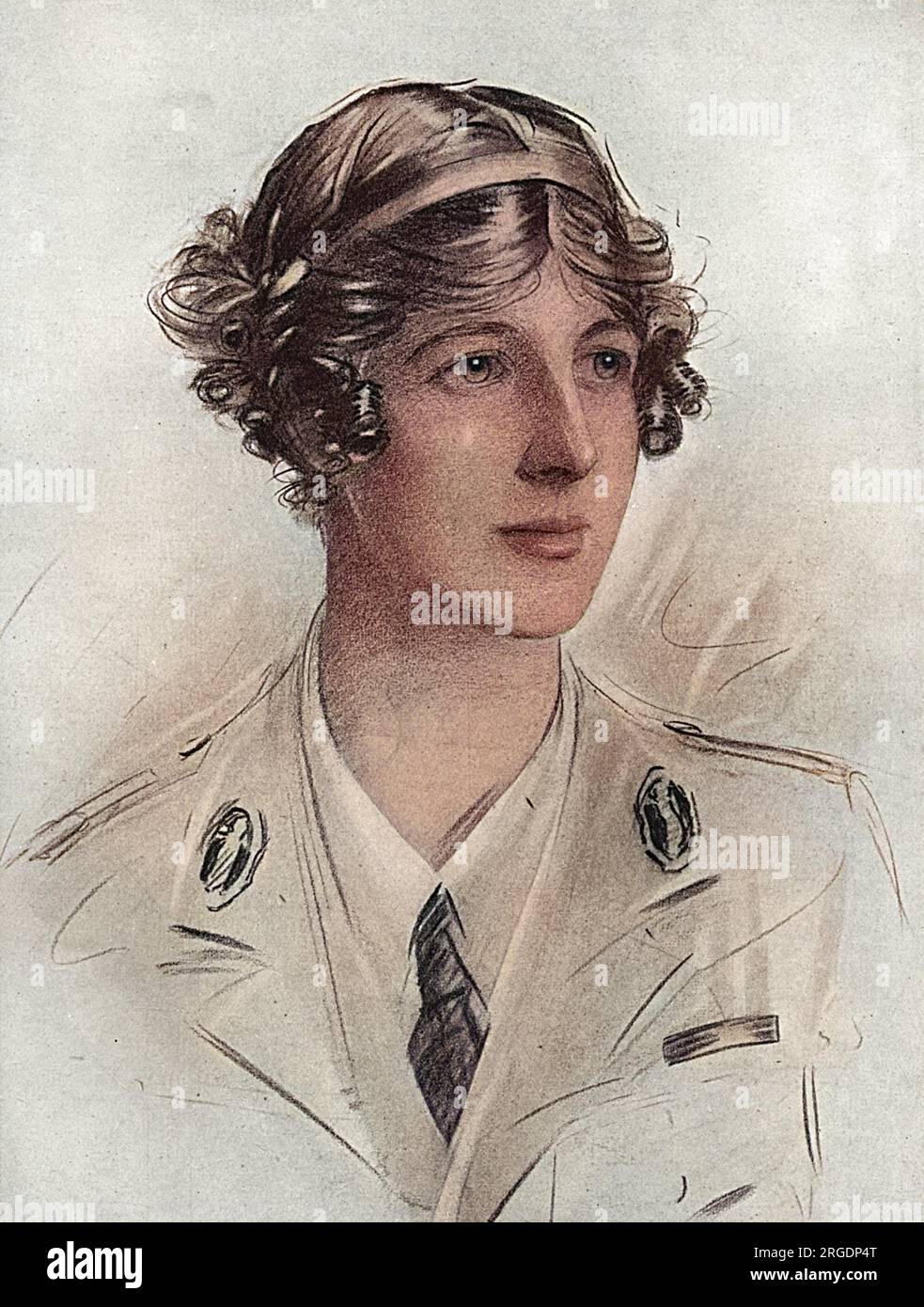Lady Londonderry, formerly the Hon. Edith Chaplin, pictured in 1918 when she was President of the Women's War Services Legion (previously known as the Women's Legion) which provided military cooks and motor drivers for the War Office.  She was awarded the Order of the Dame of the British Empire for her work during the war. Stock Photo
