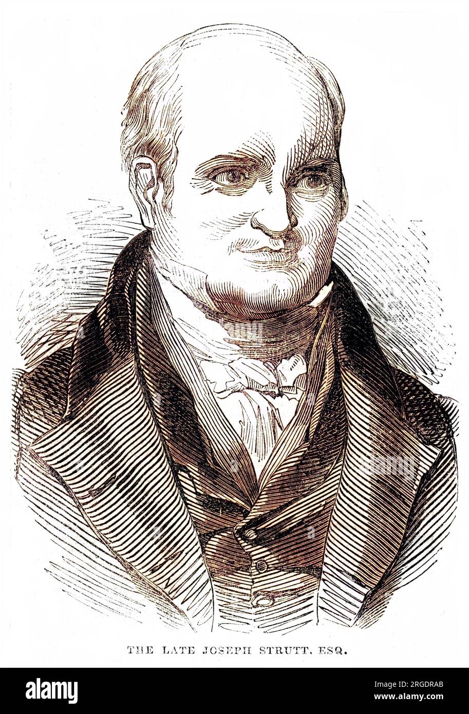 JOSEPH STRUTT (1765 - 1844) mayor of Derby Stock Photo