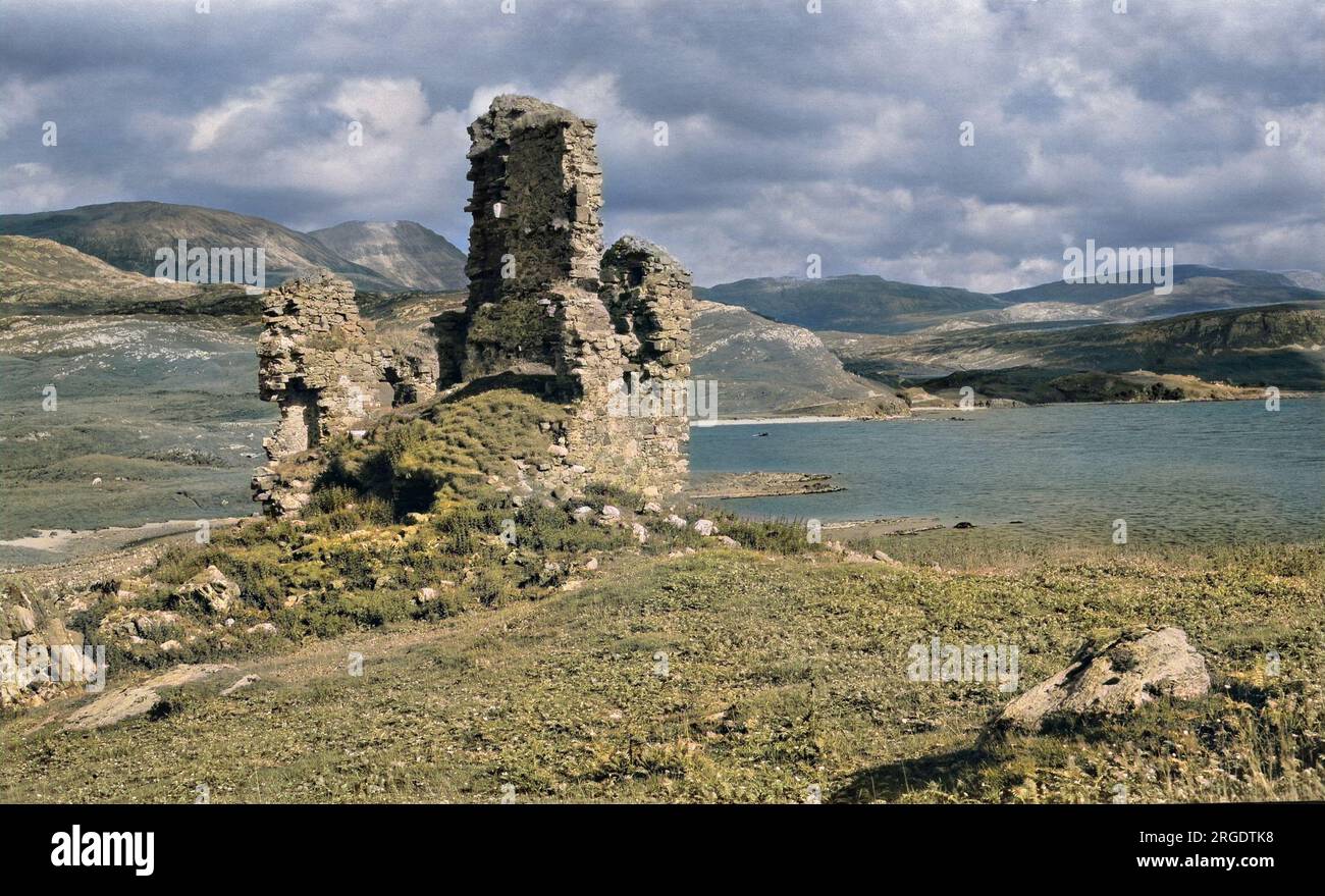 Ruined building in a landscape. Stock Photo