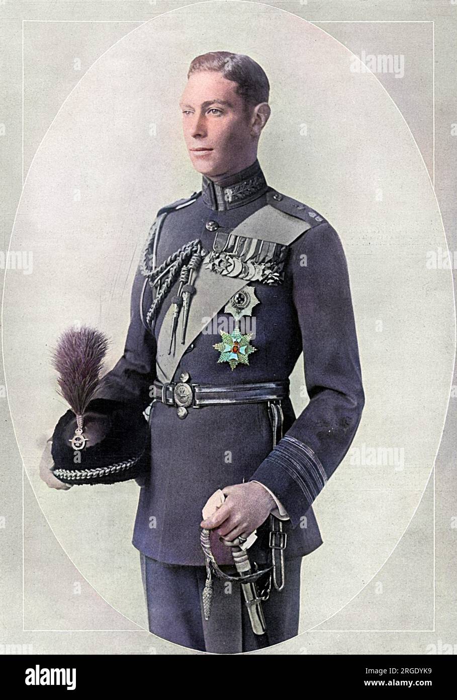 Prince Albert, Duke of York, later King George VI (1896-1952), pictured in the uniform of a Group Commander in the Royal Air Force, the uniform he chose for his wedding to Lady Elizabeth Bowes-Lyon in April 1923. Stock Photo